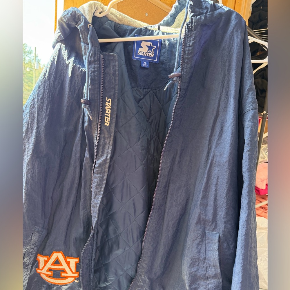 Starter Navy Blue‎ Auburn Jacket .